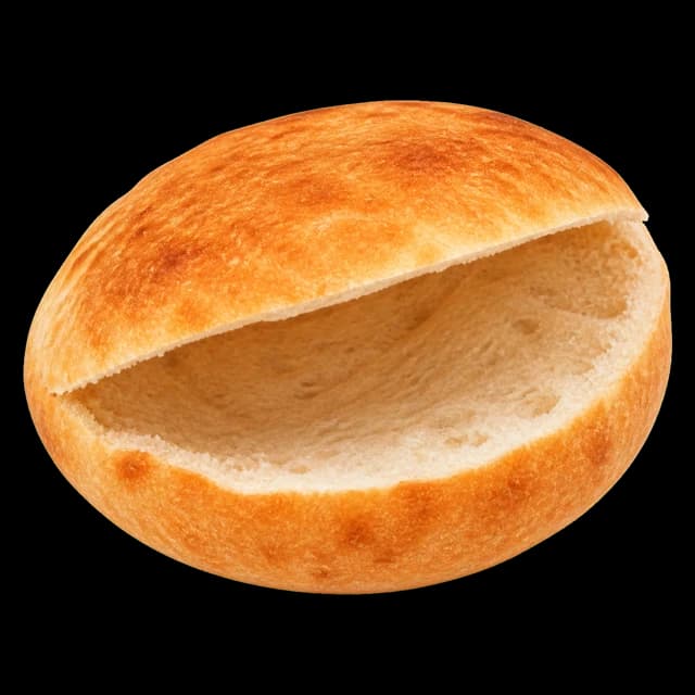 Round, thick kebab bread